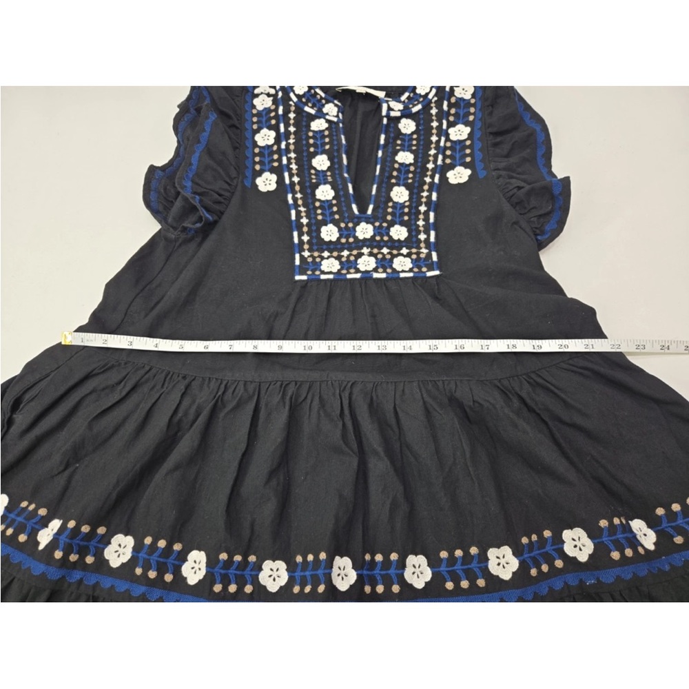 Sea New York  Shaina Embroidery Flutter Sleeve Dress in Navy Size S Deodorant - Picture 7 of 9